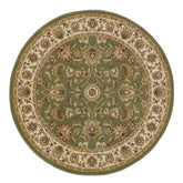 Kendra 3330G Green and Cream Traditional Round Rug - Pendle Village Furniture